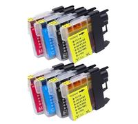 EGRMZ Compatible with Ink Cartridges Various Printers Including LC980BK LC1100BK LC985BK LC990BK DCP-385C DCP-387C DCP-195C DCP-585CW DCP-375CW MFC-990CW MFC-6490CW MFC-490CW MFC-5890CN J615W(2SET)
