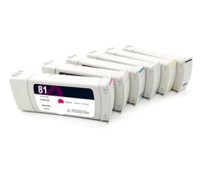 EGRMZ Dye Cartridge à l'encre C4930A C4931A C4932A C4933A C4934A C4935A 81 Jet Encre(1 Light Magenta)