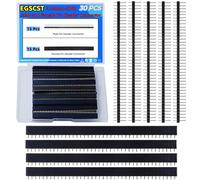 EGSCST Lot de 30 connecteurs mâles et femelles de 2,54 mm, 40 broches, à une rangée séparable, empilables, pour prototype Arduino Shield et carte PCB électronique