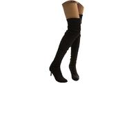 EGSDMNVSQ Bottes Au-Dessus du Genou pour Femme Bottes D'hiver Chaudes Bottes en Daim à Tige Longue à Talons Bas Bottes en Daim à Talons Aiguilles Bottes Longues à Enfiler