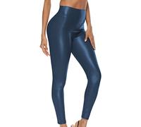 EGSDMNVSQ Legging Push Up Simili Cuir Femme Pantalon Crayon Taille Haute PU Slim Pantalon Poches Skinny Pants