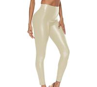 EGSDMNVSQ Legging Push Up Simili Cuir Femme Pantalon Crayon Taille Haute PU Slim Pantalon Poches Skinny Pants