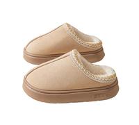 EGSDMNVSQ Mini Bottes à Plateforme pour Femme Chaussures d'hiver en Peluche Chaudes Confortables Doublées Antidérapantes Bottes De Neige Pantoufles Imperméables Bottines à Tige Courte