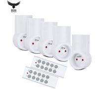EGSII® Lot de 5 Prise Télécommandée Programmable Une Touche Fonction ON/OFF Blanc