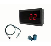 EGT Jauge de capteurs et d'échappement (LED Rouge) pour capteurs de température avec Weld bund Combo Kit (C)