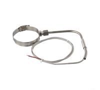 EGT Sonde à angle droit pour thermocouple de type K 80 x 5 mm avec isolation en fibre de verre et câble blindé en maille d'acier inoxydable 1 m de long pour la surveillance de la chaleur