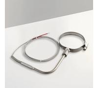 EGT Sonde de température thermocouple de type K à angle droit 80 x 5 mm Câble en maille d'acier inoxydable 1 m Capteur de haute précision pour usage industriel