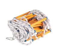 EGTink Echelle de Cordes 25M, Échelles de Secours Incendie avec 2 Crochet, Ignifuge et Résistant Charge 200 kg pour Adultes Enfants