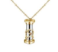 Egujiwa Mini Kaleidoscope Collier Kaleidoscope Laiton Doré Pendentif Adulte pour Enfants Cadeau (Tous Ages)