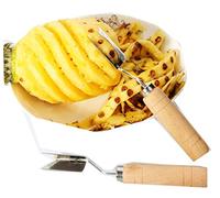 Egurs Ananas en Acier Inoxydable Couteau Ananas éplucheur Ananas Fourche v-Type Yeux Ananas Pelle Cuisine Fruit de Coupe Gadget