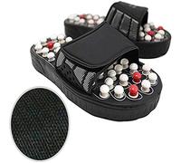 Egurs - Appareil de massage des pieds - Chaussures de thérapie magnétique - Thérapie Anself, Acupression - Pantoufles de réflexologie, sandales pour homme, Noir , 42 EU