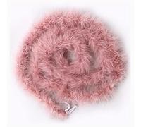 Egurs - Boa à plumes - Guirlande à plumes moelleuse - 200 cm - Pour couture, artisanat, décoration de fête, décoration faite à la main, accessoire de costume - Rose foncé
