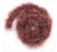 Egurs - Boa à plumes - Guirlande à plumes moelleuse - 200 cm - Pour couture, artisanat, décoration de fête, décoration faite à la main, accessoire de costume - Marron foncé