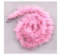 Egurs - Boa à plumes - Guirlande à plumes moelleuse - 200 cm - Pour couture, artisanat, décoration de fête, décoration faite à la main, accessoire de costume - Rose