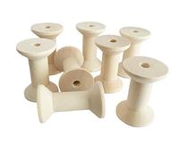 Egurs Lot de 50 bobines en bois, 47 x 31 mm, vides, pour bricolage, en bois naturel