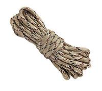 Egurs Paracorde 15 m, multicolore, 550 x 4 mm, accessoire de camping, pour bracelet, porte-clés, pendentif, collier pour animaux de compagnie, cordes, marron, camouflage