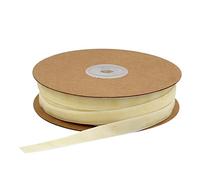 Egurs Ruban en velours, 20 m par rouleau, décoratif, 10 mm, pour bijoux, artisanat, bordure en velours, beige