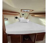EGYLIN Parure de lit 3 pièces de 800 fils au pouce carré - Couchette en V universelle 100 % coton égyptien 3 pièces pour matelas jusqu'à 20,3 cm de profondeur - Cadeau pour bateau à voile (argenté)