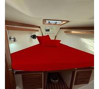 EGYLIN Parure de lit 3 pièces universelle XL en 100 % coton égyptien 800 fils pour matelas jusqu'à 20,3 cm de profondeur, cadeau pour bateau à voile (rouge)