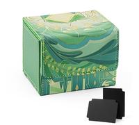 Egyndior MTG Commander Deck Box - 150+ Sleeved Card Storage Case with 2 diviseurs - PU Leather Box Compatible avec TCG/OCG/YGO/PTCG (Green)