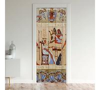 Egypt Culture Rideau de Porte 132x203cm Ancient Egypt Rideaux Interieur Salon Chambre Chambre Rideau de Porte 132x203cm Tribal Rideaux Exterieur d'entrée Rideau Occultant Rideaux