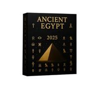 Égypte ancienne - Acrylique 26 x 18 cm | Compte à rebours de 24 jours avec pendentifs emblématiques en 2D | Cadeau sur le thème historique pour la décoration et l'apprentissage des vacances