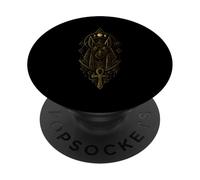 Égypte Ancienne Anubis Dieu Géométrie sacrée égyptienne PopSockets PopGrip Adhésif