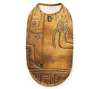 Egypte Ancienne mythologie Sculpture Murale Animaux Chemise Gilet Mignon Chien débardeur Doux sans Manches T-Shirt pour Chiot Chaton Chats M