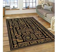 Égypte Ancienne Mythologique Idéographique Signe Symboles Tapis pour La Maison Salon Chambre Canapé Paillasson Tapis Antidérapant 100X160Cm