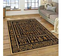 Égypte Ancienne Mythologique Idéographique Signe Symboles Tapis pour La Maison Salon Chambre Canapé Paillasson Antidérapant Tapis 160X230Cm