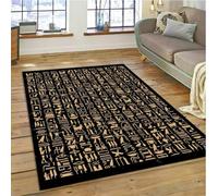 Égypte Ancienne Mythologique Idéographique Signe Symboles Tapis pour La Maison Salon Chambre Canapé Paillasson Antidérapant Mat 120X180Cm