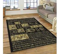 Égypte Ancienne Mythologique Signe Idéographique Symboles Tapis pour La Maison Salon Chambre Canapé Paillasson Antidérapant Mat 80X150Cm
