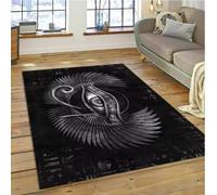 Égypte Ancienne Mythologique Signe Idéographique Symboles Tapis pour La Maison Salon Chambre Canapé Paillasson Antidérapant Mat 80X150Cm