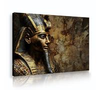 Égypte ancienne Pharaon toile impression d’art mural mystérieux image à thème historique unique peinture œuvre d’art pour salle d’étude décoration intérieure 65x100cm Cadre intérieur