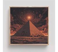 Egypte Diamond Painting, Peinture Diamant Pyramide Diamond Painting Adulte, Bricolage 5D Cristal Strass Point de Croix Broderie Diamant Loisirs Créatifs Adultes pour Murale Décoration 40x40cm fr8-l30