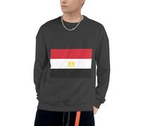 Égypte Drapeau Patriotique Égypte Drapeau Graphique Sweatshirt À Capuche Homme Sweatshirt Col Rond pour Usage Quotidien Activités De Loisirs Plein Air Pique-Niques