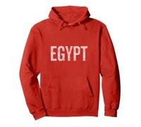 Égypte Nationale Vintage Couleur Rouge Sweat à Capuche