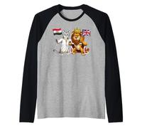 Égypte Royaume-Uni Drapeau Héritage égypto-Britannique Manche Raglan