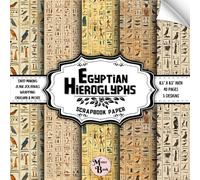 Egyptian Hieroglyphs Scrapbook Paper: Double Sided Sheets | Egypt Designs for Collage, Journaling, Origami, Card Making, and Various DIY Craft Projects | 8.5" x 8.5" (21.59 x 21.59 cm)