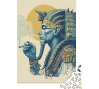 Egyptian Pharaoh Smoking Cigar Puzzle 1000 Pièces Educa Jouet en Bois Cadeau Unique De l'art De La Décoration Jeu Éducatif Challenge Toy Adultes & Enfants des 14 Ans 38x26cm/1000pcs