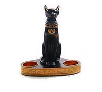 Égyptien anubi Statue Pharaon Sculpture Sphinx Statuette Chat Dieu Figurine résine bougeur décoration Bar rétro Ornement décor Moderne, 4 Collection d'art