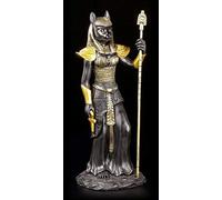 Égyptien Bastet Figurine Noir-Or - Guerrier Déco Égypte Statue de Dieu Dieux