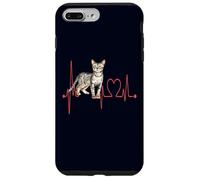 Égyptien Mau Heartbeat EKG Chat Maman Chat Papa Amoureux des Chats Coque pour iPhone 7 Plus/8 Plus