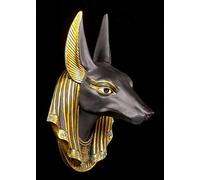 Égyptien Relief Mural - Anubis Tête Déco Figurine Égypte Chacal Dieu