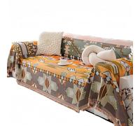 EGZASDI Couverture Double Chaude, Coussin de canapé Doux et, Coussin à Texture épaisse, Particules Silicone antidérapantes(F,180 * 420CM)