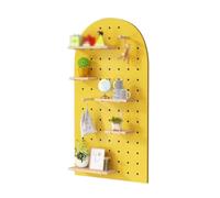 EGZASDI Kit combiné pour panneaux perforés, Kit d'organisateur mural en panneau perforé bois multicolore, plusieurs tailles(Yellow,60x120cm/23.6x47.2in)