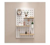 EGZASDI Kit combiné pour panneaux perforés, Kit d'organisateur mural en panneau perforé multicolore, plusieurs tailles(White,40x60cm/15.7x23.6in)