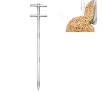 EGZASDI Outil d'échantillonnage de Grains, Échantillonneur de Poudre à Grains rotatifs Doubles en Acier Inoxydable, 3 Zones, 1 po, 0,5 m, poignée T S & D(Φ25mm/1inch::Double T-Handle,0.8 m/2.62ft)
