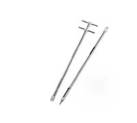 EGZASDI Outil d'échantillonnage de Grains, Sonde d'échantillonnage de Grains en Acier Inoxydable, 32-38mm x 2-3m, Poudre Grain d'argent, Ciment d'engrais(38mm x 3.0m/1.5X 118inch)