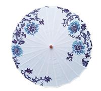 EGZASDI Parapluie en tissu de soie et papier huilé bois | Utilisation multicolore : danse ancienne, extérieur, fête.
